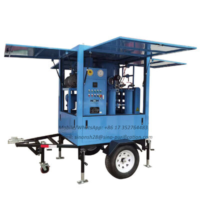 Outdoor Canopy Type Transformer Oil Purifier With Trailer 6000 Liter Per Hour