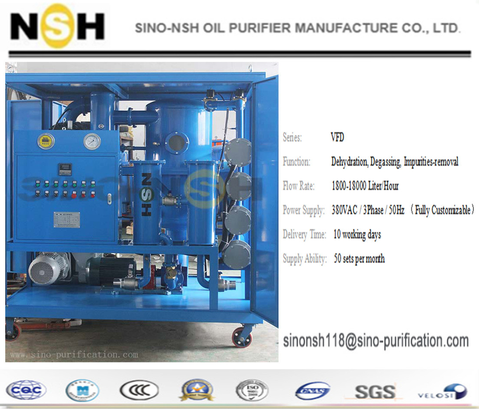 12000L/ H Low Noise Transformer Oil Purification Plants ODM