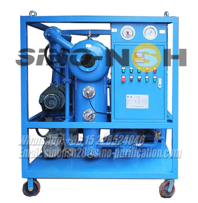 High Vacuum Transformer Oil Purifier Insulating Oil Dehydration Degassing Movable