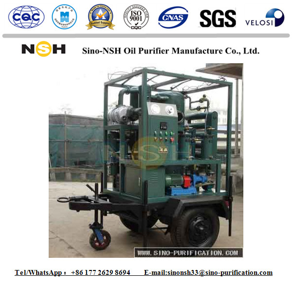 Double Stage 50hz Vacuum Transformer Oil Purifier 0.5 Mpa Filtration Machine